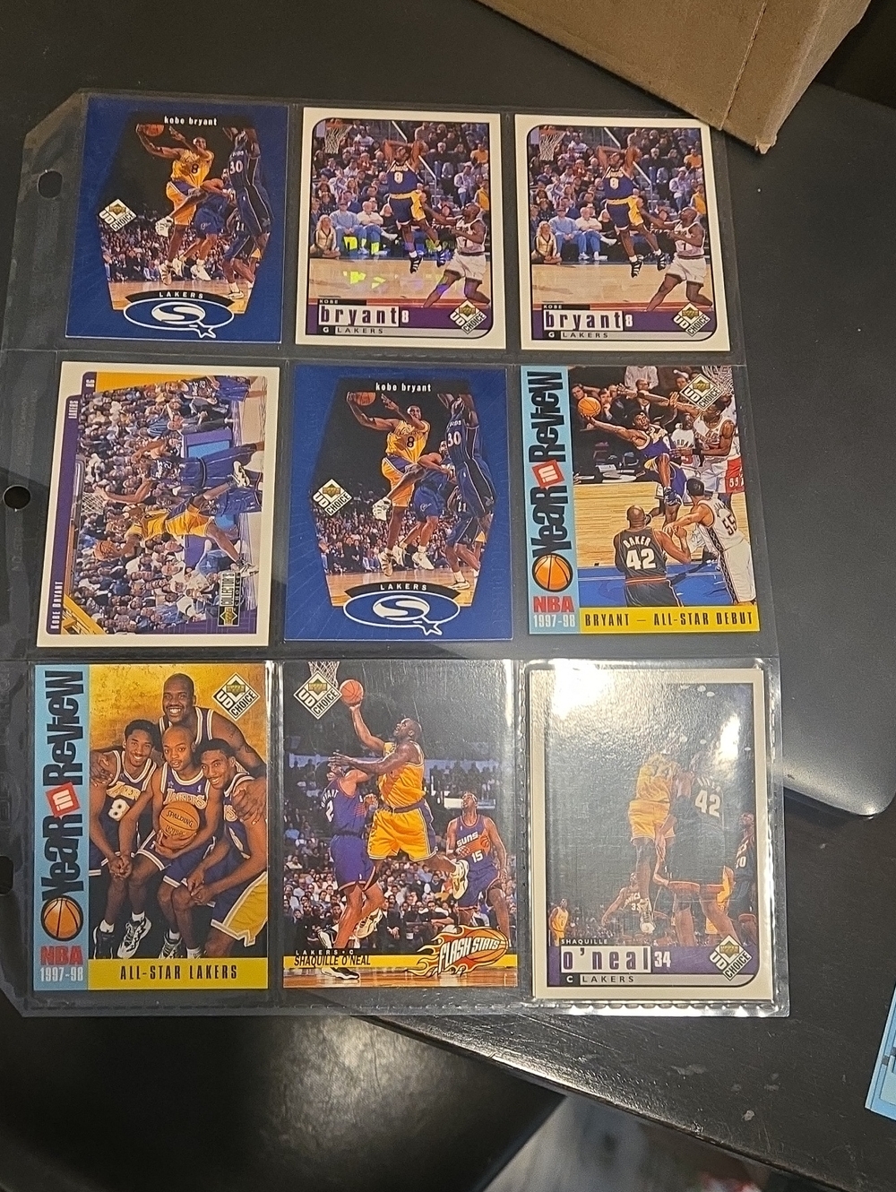 Kobe Bryant Los Angeles Lakers Basketball Card Set - Blue & Yellow